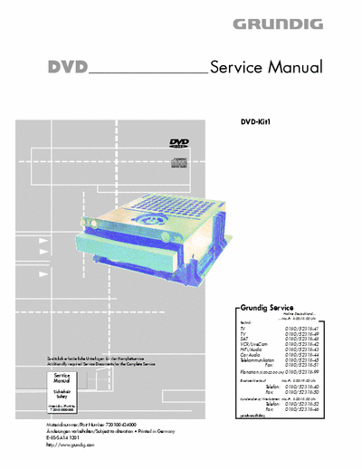 GRUNDIG DVD-Kit1 Service Manual DVD palyer MPEG1, MPEG2, MPEG/AC-3 [PAL - NTSC] - Part 1/3 Pag. 58