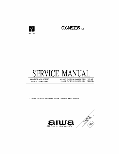 AIWA CX-NSZ35 Service manual