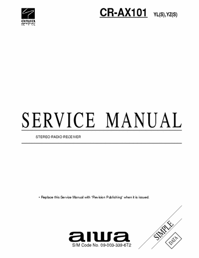 Aiwa CR-AX101 Service Manual Stereo Radio Receiver [File 3]