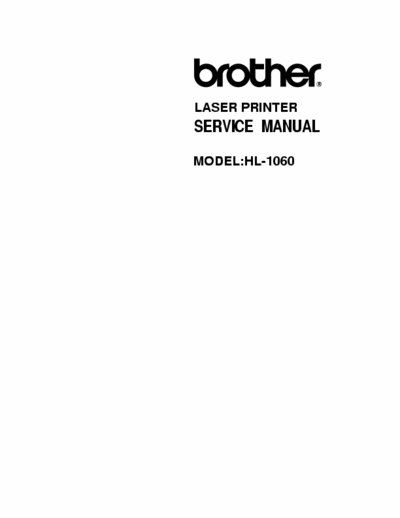 Brother HL-1060 SERVICE MANUAL brother hl-1060