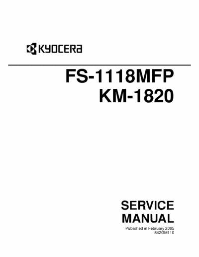Kyocera km 1820 kyocera fs -1118MFP & km 1820