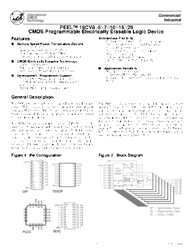 ICT PEEL 18CV8P This is the PEEL 18CV8P Datasheet