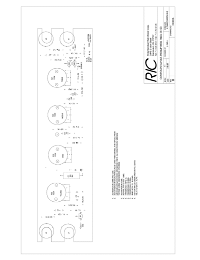 Rickenbacker RB30, RB60, RB120 Component Layout Preamp Scale x1 - (3/8/89) - pag. 1