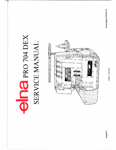 ELNA PRO 704 DEX service manual sewing machine [printed in switzerland] - pag. 11