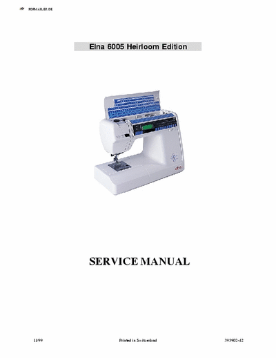ELNA 6003 service manual sewing machine [printed in switzerland] - pag. 36