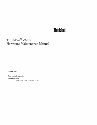 Lenovo ThinkPad Z60m Hardware Maintenance Manual mod. MT2529, MT 2530, MT2531, MT 2532 [Oct.2007] Part 1/2 - pag.164