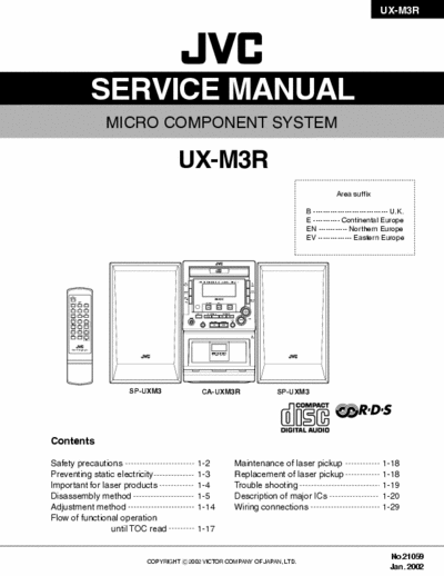 JVC UX-M3R UX-M3R micro component system
