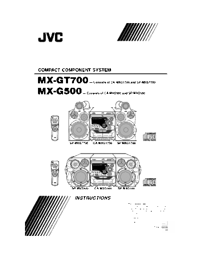 JVC MX-GT700/G500 Owner