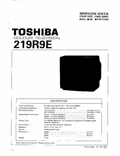 Toshiba 219r9e 219r9e