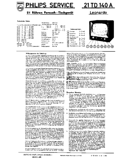 Philips 21TD140a Schematics