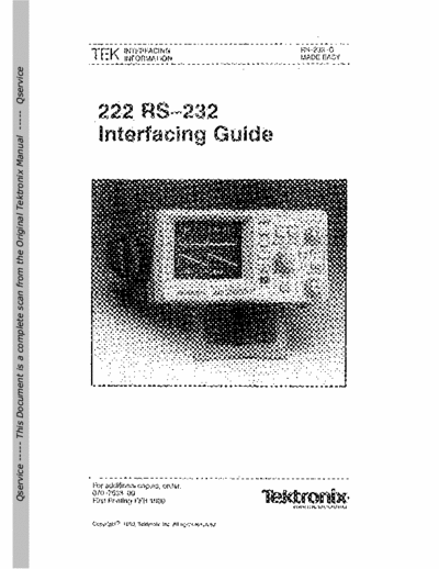 Tektronix 222 Portable cathode ray digital oscilloscope