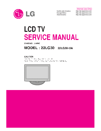 LG 22LG30-UA-mx LCD SERVICE MANUAL