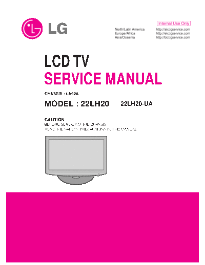 LG 22LH20-UA LCD SERVICE MANUAL