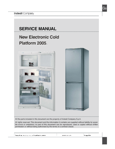 INDESIT New Electronic Cold Service Manual