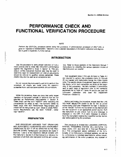 TEK 2430A 2430A DIGITAL OSCILLOSCOPE SERVICE