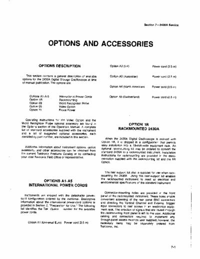TEK 2430A 2430A DIGITAL OSCILLOSCOPE SERVICE