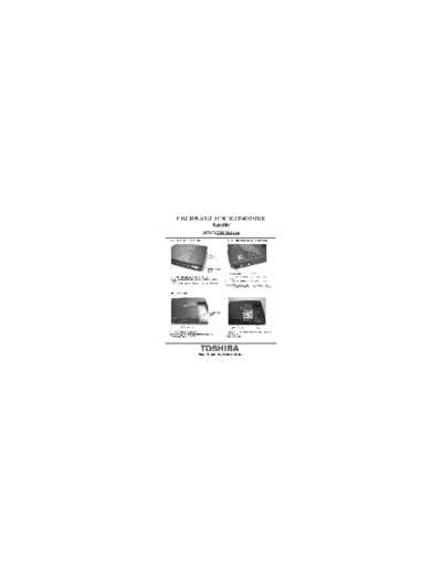 Toshiba Satellite 2750 FRU Documantion, Dismantalling instructions