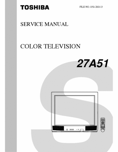 Toshiba 27A51 Service Manual