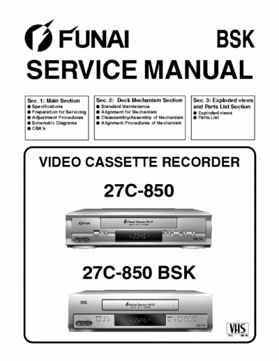 funai 27C-850_BSK funai 27C-850_BSK service manual