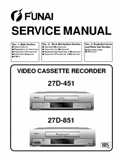 funai 27D-451_-851 funai 27D-451_-851 service manual