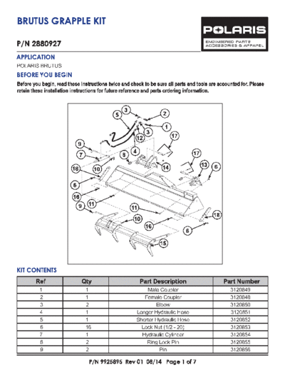 Polaris Brutus Grapple Kit