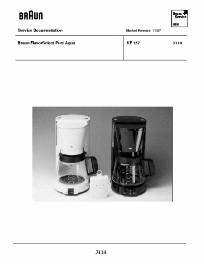 Braun House Line Service Manual- Outline explosion description-