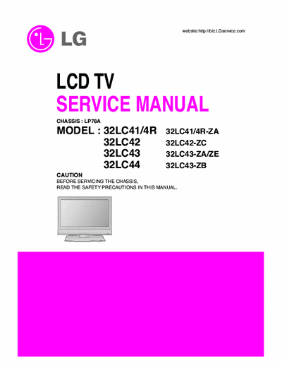 LG 32LC41, 32LC42, 32LC43, 32LC44 Service Manual