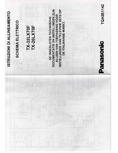 Panasonic TX-26LX70F Electronic squeme