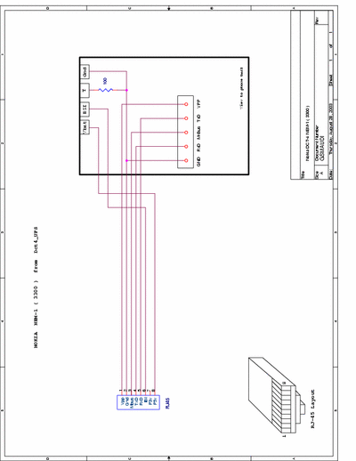 Nokia 3300 Cable Schematics (RJ-45) 3300 Cable Schematics (RJ-45) for UFS HWK and other Dongles Uploaded By LBOZ GSM