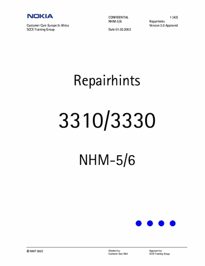 Nokia 3310 3330 Service Manual, Repairhints, Software, Tools, Module, Troubleshooting - File 15