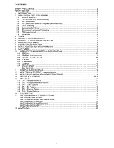 VESTEL  Service manual for 11ak36 chasis