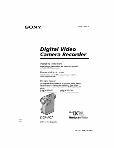 sony dcr-pc7e Hardware Service Manual
thanks!