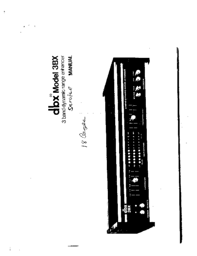 dbx 3BX 3BX service manual from dbx manufacturer