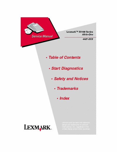 Lexmark x5150 service manual