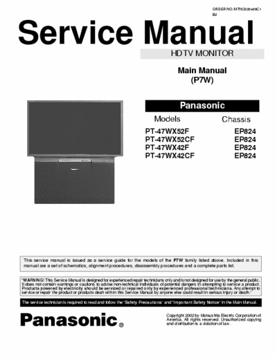 panasonics PT-47WX52F\PT-47WX52F schematic
big screen tv