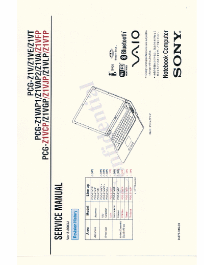 Sony PCG-Z1V (Series) Service Manual tech. Vaio, WiFi, S400, Bluetooth - (2.339Kb) 2 Part File - pag. 17