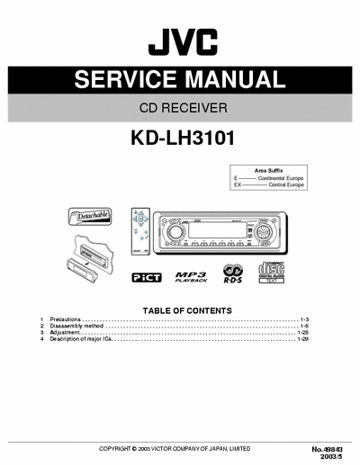 JVC KD-LH3101 service manual
