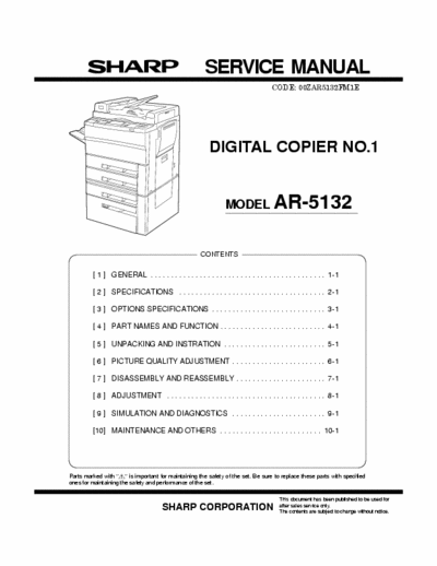 sharp ar5132 sharp digital copier