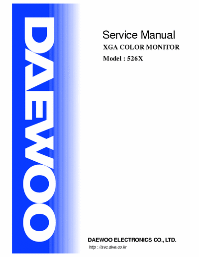 DAEWOO 526X 526X schematics