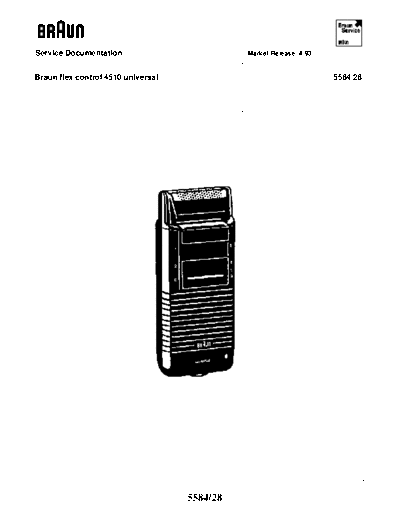 Braun Shave Line Outline and explosion device, service manual and catalog Part3