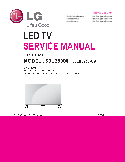 LG 60LB5900UV Service Manual TV LG 60LB5900UV
