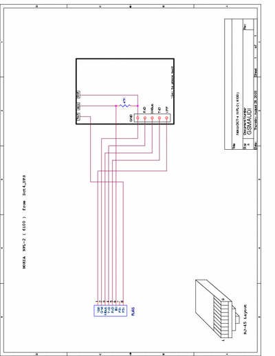 Nokia 6100-3100 Nokia 6100-3100 Cable Schematics (RJ-45) for UFS HWK
and other Dongles

Uploaded By LBOZ GSM

http://lbozgsm.128mb.com/