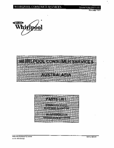 whirlpool 6AKB531IX_Ver852453153000_StainlessSteel whirlpool 6AKB531IX_Ver852453153000_StainlessSteel service manual