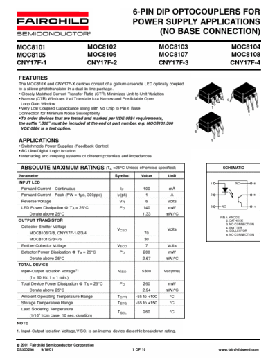fairchild MOC8101 optocoupler