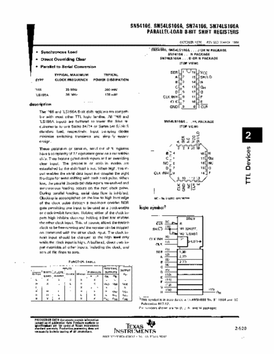 LOGIC SN74LS166A shift register