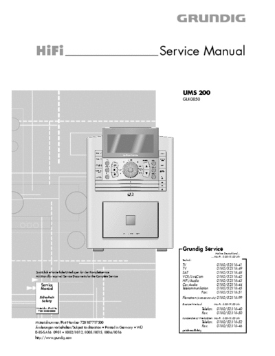Grundig UMS 200 Service Manual [7201-0800-0000] Part 1/2 - pag. 36
