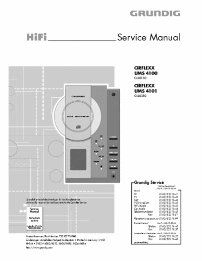 Grundig CIRFLEXX UMS 4100 (4101) Service Manual Hi-Fi 20x20w [mod. GLL0150, GLL0350] Part 1/3 - Pag. 38