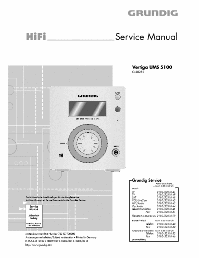 Grundig Vertiga UMS 5100 [GLL0252] Service Manual Stereo Micro Hi-Fi System - [Part 1/2] pag. 24