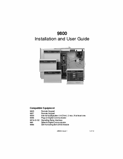 Scantronic 9800 Installation and User Manual please.