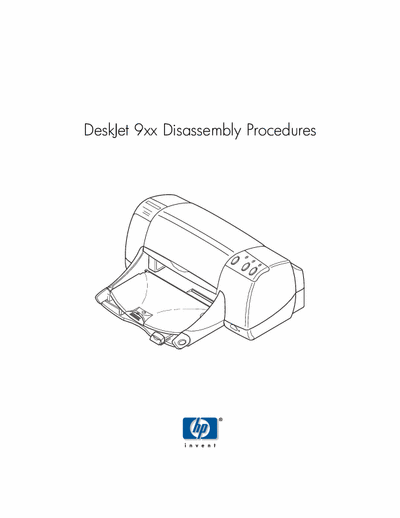 hp Deskjet 9xx Deskjet 9xx disassembly/maintenance